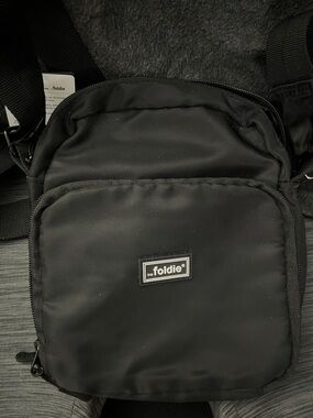 the.foldie Black Crossbody Bag for Women - Compact Everyday Carry